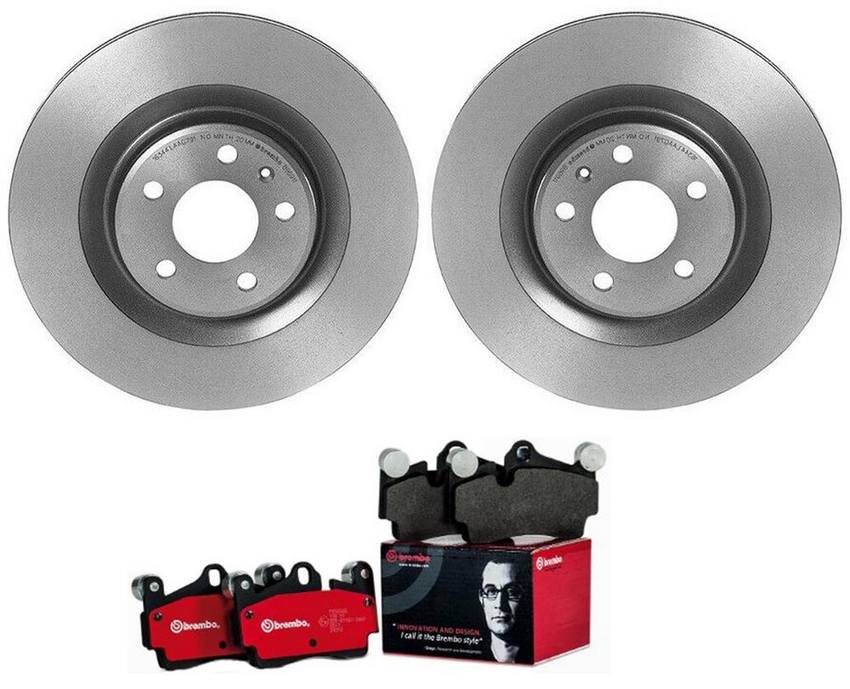 Audi Brembo Brake Kit - Pads and Rotors Rear (330mm) (Ceramic) 8W0698451R - Brembo 4038781KIT